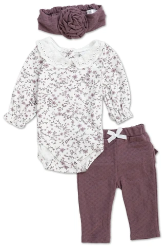 Thumbnail 1: Nicole Miller Baby Girls 3 Pc Pants Set  