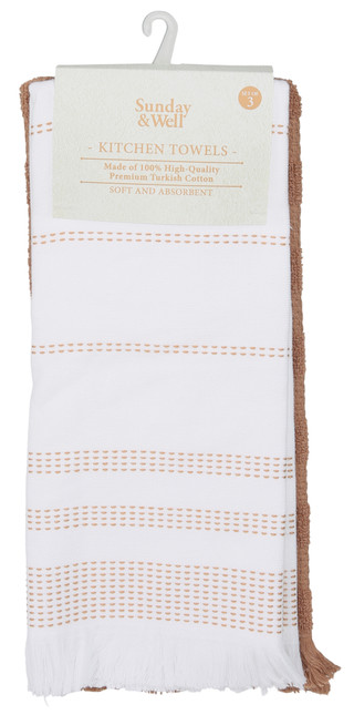 Thumbnail 1: Sunday & Well  3 Pk Kitchen Towels  