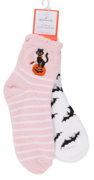 Thumbnail 1: Hallmark Women's 2 Pk Halloween Themed Cozy Socks 