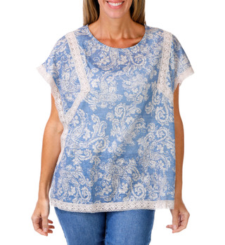 Thumbnail 1: Chenault Women's Crochet Trim Top 