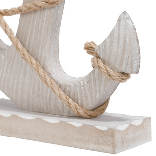 Thumbnail 2: Fancy That Gift & Decor 10x12.5 Wooden Anchor w/ Rope On Base Home Accent 