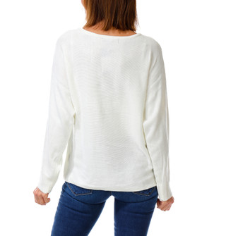 Thumbnail 2: ADRIENNE VITTADINI Women's Embroidered Howdy Round Neck Sweater 