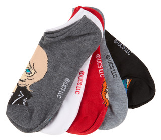 Thumbnail 2: Universal Boys 5 Pk Chucky Halloween Themed No Show Socks 