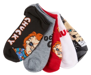 Thumbnail 1: Universal Boys 5 Pk Chucky Halloween Themed No Show Socks 