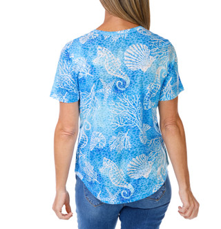 Thumbnail 2: Onque Women's Coastal Shell Print Top  