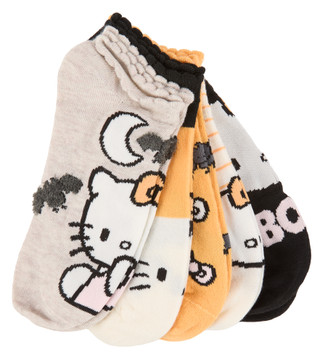 Thumbnail 1: Hello Kitty Women's 5 Pk Halloween Themed Low Cut Socks 