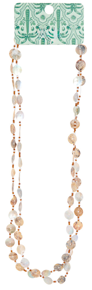 Thumbnail 2: Palmetto & Pearl Beaded Double Layer Necklace 