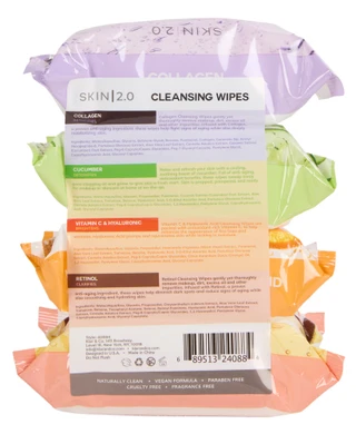 Thumbnail 2: Skin 2.0 4 Pk Cleansing Facial Wipes 