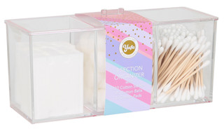 Thumbnail 1: YAFA 3-in-1 Cotton Swabs, Balls & Pads Section Organizer  
