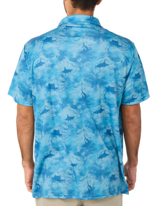 Thumbnail 2: Guy Harvey Men's Short Sleeve Printed Performance Polo 
