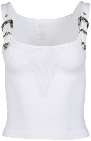 Thumbnail 1: FCT with Love Basics Juniors Western Buckle Ribbed Tank 