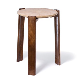 Thumbnail 1: Sagebrook Home 22 In Travetine Top Accent Table 