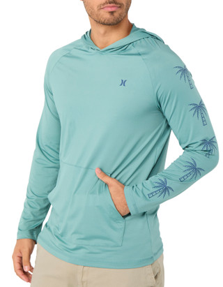 Thumbnail 1: Hurley Men's Long Sleeve Sunrise Hooded Sun Shirt 