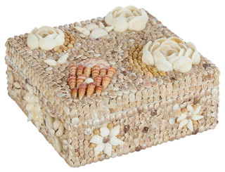 Thumbnail 1: Sand + Sea 8 In Seashell Trinket Box 