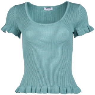 Thumbnail 1: The Workshop Juniors Ruffle Sleeve Ribbed Knit Top 