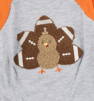 Thumbnail 3: Baby Essentials Baby Boys 2 Pc Long Sleeve Harvest Turkey Pants Set 