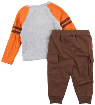 Thumbnail 3: Baby Essentials Baby Boys 2 Pc Long Sleeve Harvest Turkey Pants Set 