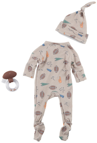 Thumbnail 2: Toby Baby Boys 3 Pc Gameday Footie Pajamas 