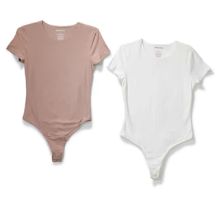 Thumbnail 1: Pink Rose Juniors 2 Pk Short Sleeve Bodysuit Tops 