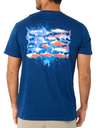 Thumbnail 1: Guy Harvey Men's Short Sleeve Graphic Crew Neck Pocket Shirt 