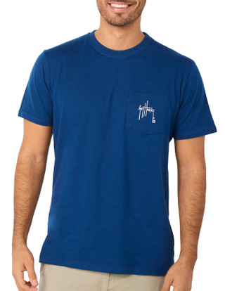 Thumbnail 2: Guy Harvey Men's Short Sleeve Graphic Crew Neck Pocket Shirt 