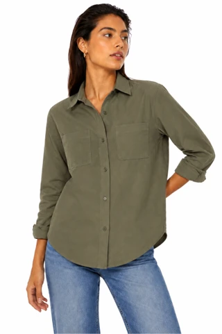 Thumbnail 1: Beach Lunch Lounge Women's Micaela Button Down Shirt 