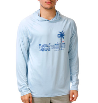 Thumbnail 1: HI TEC Men's Long Sleeve Performance Hooded Graphic Tee 