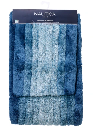 Thumbnail 1: Nautica Home 2 Pc Soft Bath Rug Set 