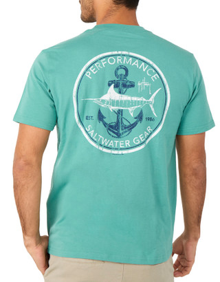 Thumbnail 1: Guy Harvey Men's Short Sleeve Graphic Crew Neck Pocket Tee 