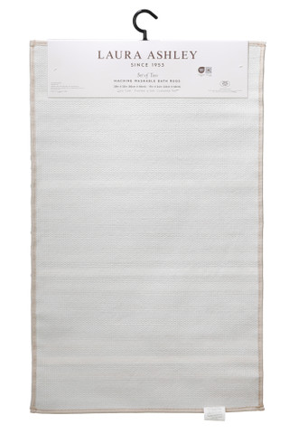 Thumbnail 2: Laura Ashley 2 Pc Machine Washable Bath Rugs Set 