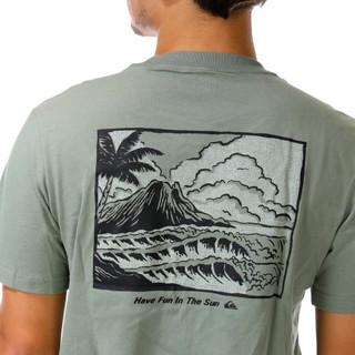 Thumbnail 3: Quiksilver Men's Short Sleeve Graphic Crew Neck Tee 