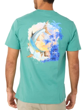 Thumbnail 1: Guy Harvey Men's Short Sleeve Graphic Crew Neck Tee 