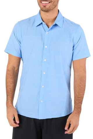 Thumbnail 1: DKNY Men's Short Sleeve Button Down Shirt 