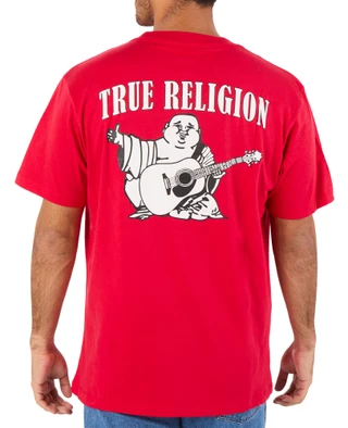 Thumbnail 1: True Religion Big Men's Buddha with Guitar Graphic Tee 
