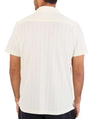 Thumbnail 2: Bruno Milano Men's Textured Short Sleeve Button Down Shirt 