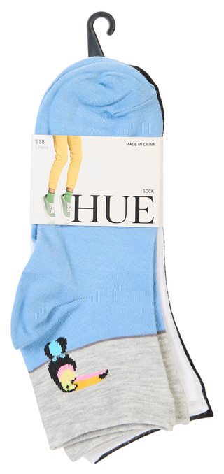 Thumbnail 1: Hue Women's 3 Pk Flat Welt Shortie Socks 
