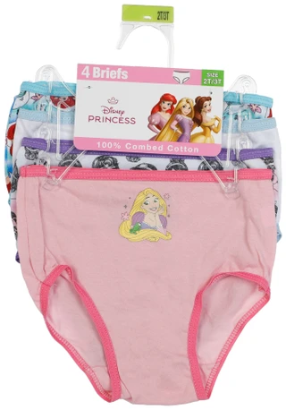 Thumbnail 1: Disney Princess Toddler Girls 4-Pk Brief Underwear 