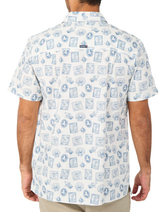 Thumbnail 3: Salt Life Men's Voyager Stamp Button Down Shirt 
