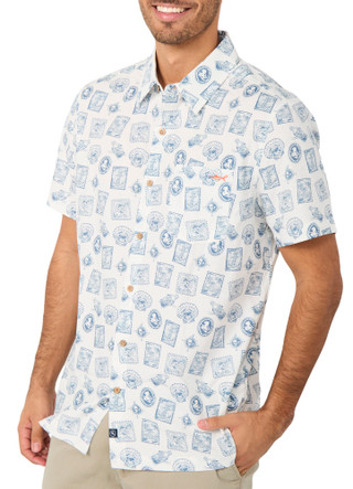 Thumbnail 1: Salt Life Men's Voyager Stamp Button Down Shirt 