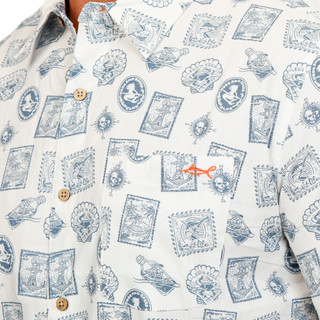 Thumbnail 5: Salt Life Men's Voyager Stamp Button Down Shirt 