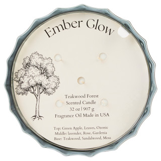 Thumbnail 2: FLORA BUNDA 32 oz Teakwood Forest Scented Candle 