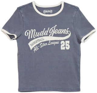 Thumbnail 1: Mudd Juniors Short Sleeve Baseball Logo Ringer Tee 