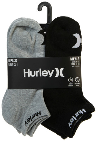 Thumbnail 1: Hurley Men's 6 Pk Low Cut Socks 