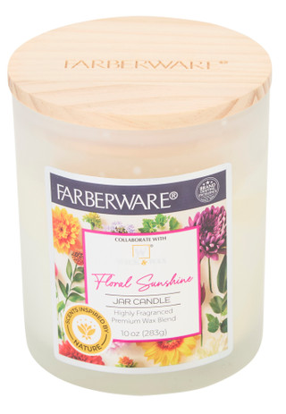 Thumbnail 1: Farberware 10 oz Floral Sunshine Candle 