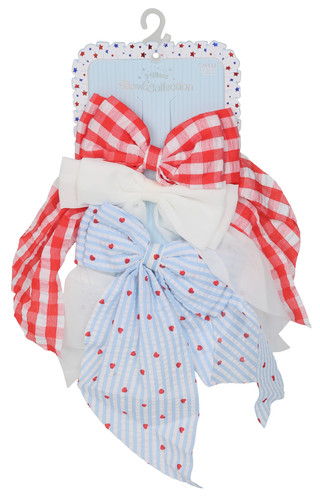 Thumbnail 1: Capelli 3 Pk Americana Hair Bows Set 