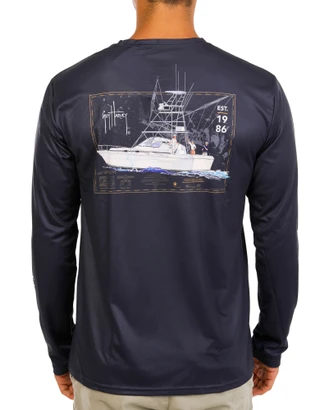 Thumbnail 1: Guy Harvey Men's Long Sleeve Print Fishing Shirt 