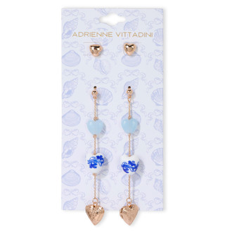 Thumbnail 1: ADRIENNE VITTADINI 2 Pc Gold Tone Heart Stud Earrings Set 