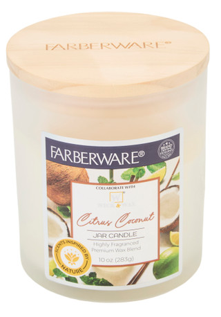 Thumbnail 1: Farbeware 10 oz Citrus Coconut Jar Candle 