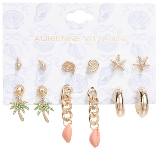 Thumbnail 1: ADRIENNE VITTADINI 6 Pk Sea Life Earrings 