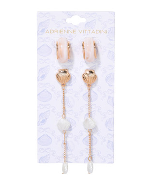 Thumbnail 1: ADRIENNE VITTADINI 2 Pc Gold Tone Seashell Stud Earrings Set 